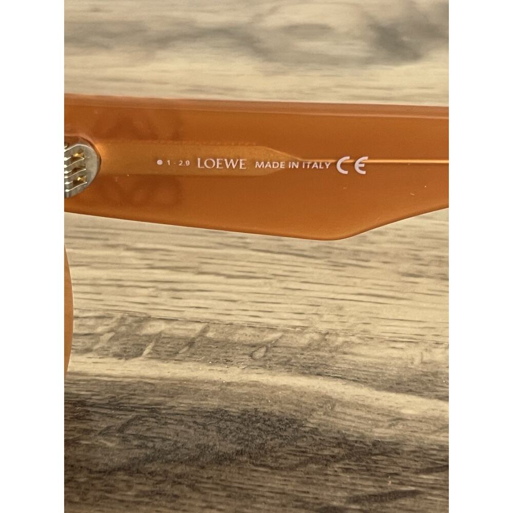 Loewe Lw400351 44E Anagram Square orange pastel Clear square Frame Sunglasses - Picture 7 of 10